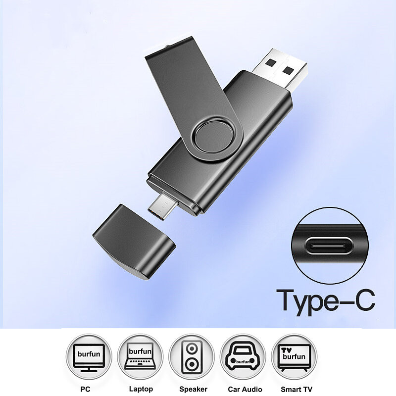 Keluaran Terbaru 2 In 1 Typec Usb Flash 4GB 16GB 32GB 64GB 128GB Pen Drive Memori Stick Pendrive Drive untuk Tipe C Charge Phone