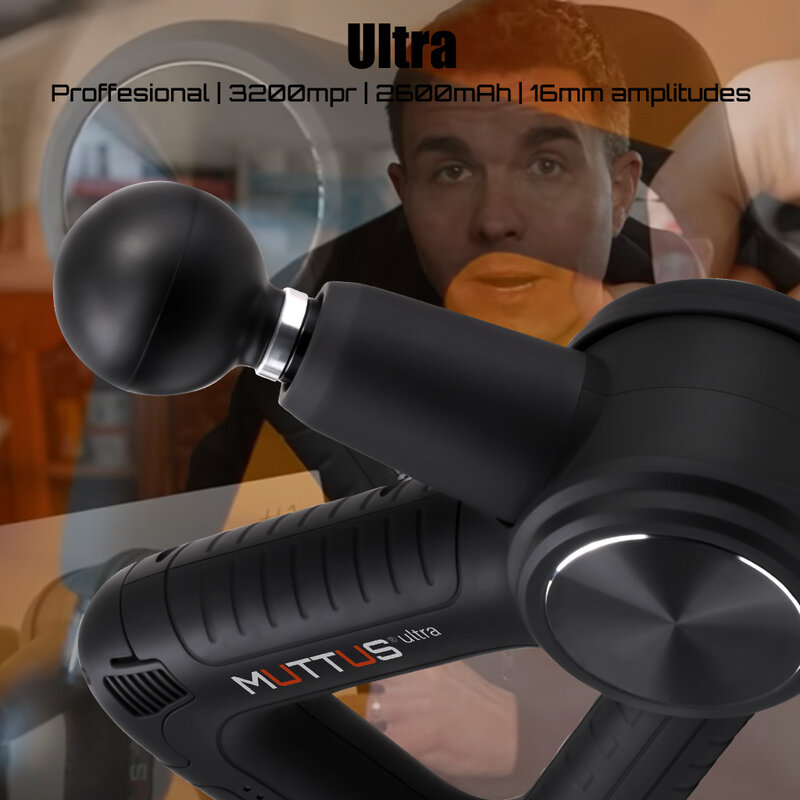 Pistola de masaje de percusión Ultra profesional para atletas Muttus Ultra