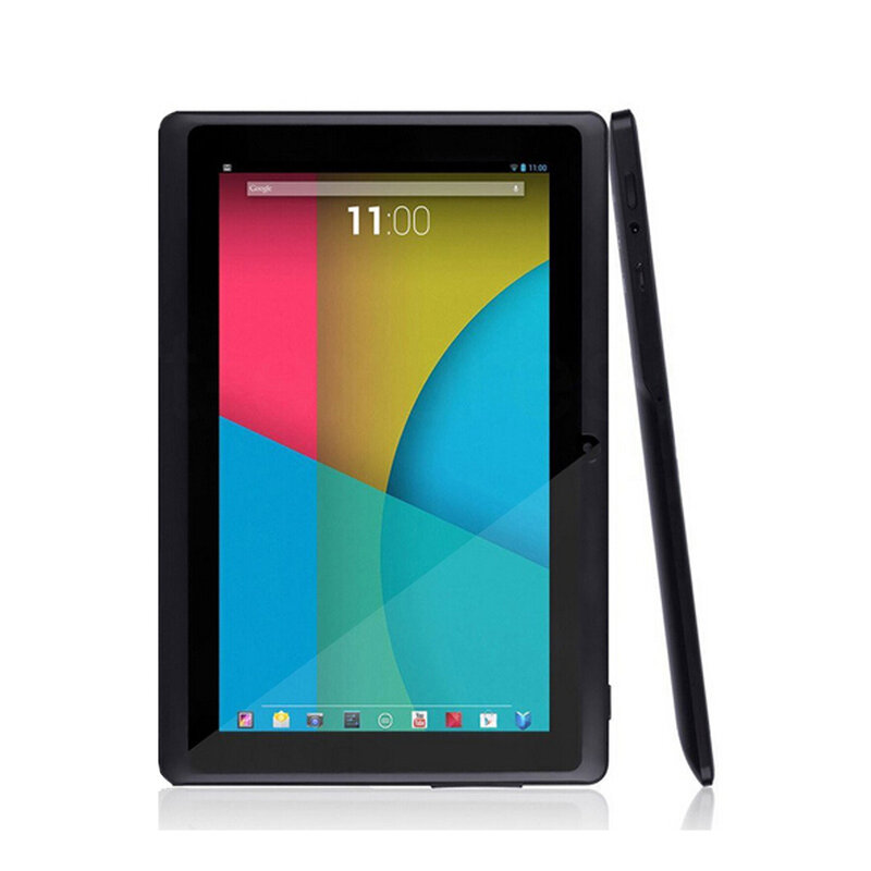 Q88 7 cal tablet 512MB pamięci RAM 4GB ROM A33 czterordzeniowy Allwinner androida KitKat 4.4 pojemnościowy 1.5GHz WIFI podwójny aparat latarka