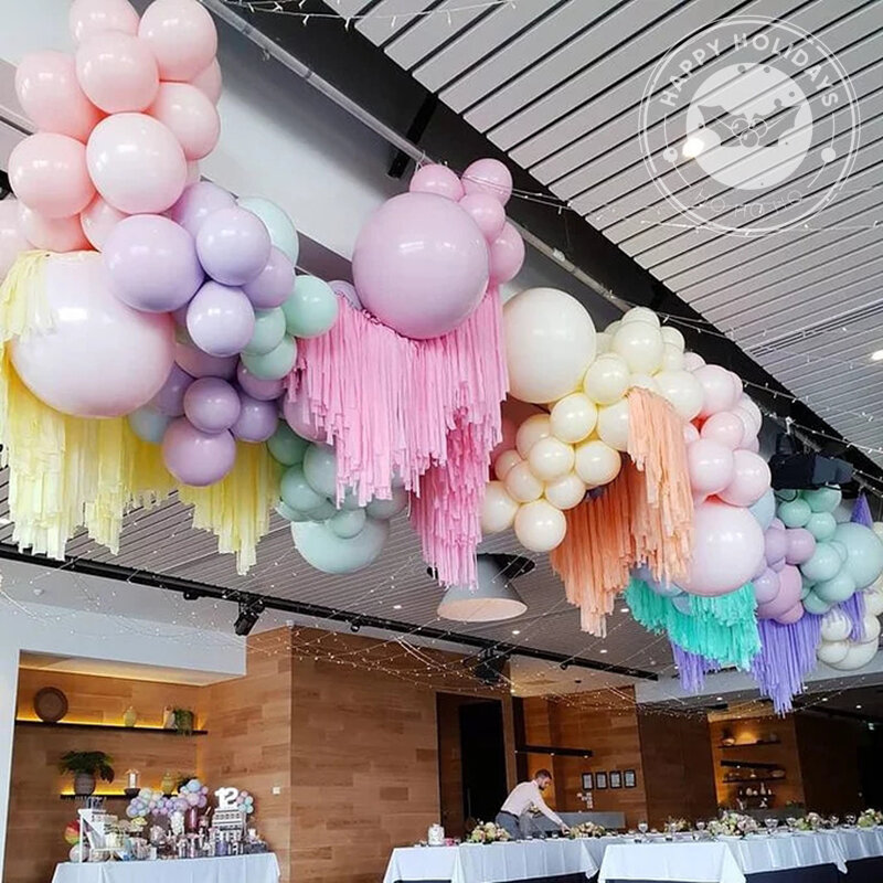 Balon Lateks Bundar Pastel Besar Pesta Ulang Tahun Balon Helium Besar Balon Macaron Dekorasi Lengkungan Mainan Balon 5-36 Inci
