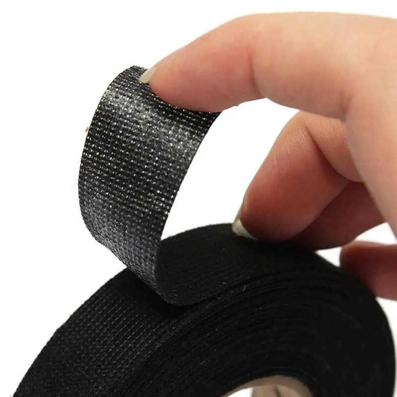 9mm 15mm 19mm 25mm & 32mm Black Acetate Cloth Single Velvet Automobile Wiring Acetate Tape High Tape Tape Duct Temperature N7K5