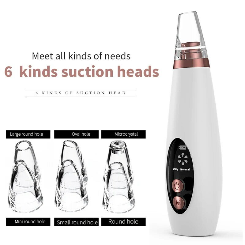 USB Pore Cleaner Blackhead Remover Vacuum Face Skin Care Suction Black Dots Blackheads Pimples Removal Deep Cleaning Tool