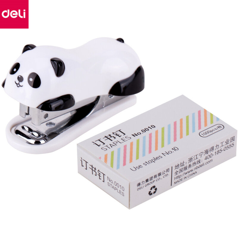 Mini Panda ชุดเครื่องเย็บกระดาษสัตว์ชุดเครื่องเย็บกระดาษอุปกรณ์สำนักงานโรงเรียนเครื่องเขียนกร...