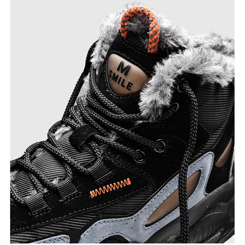 Zapatillas gruesas para hombre, zapatos de nieve de alta calidad, zapatos de felpa de diseñador de moda, zapatillas de plataforma, Tenis masculinos, invierno, 2021