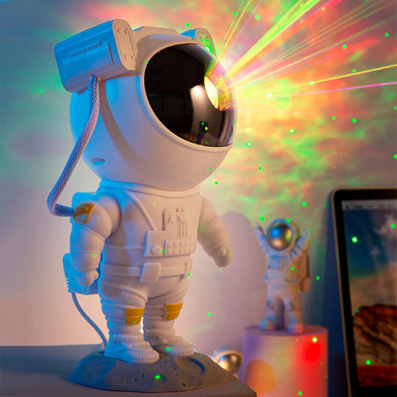 New Galaxy Projector Lamp LED Astronaut Projection Lamp Starry Sky Night Light Gypsophila Lights Children Gifts Home Room Decor