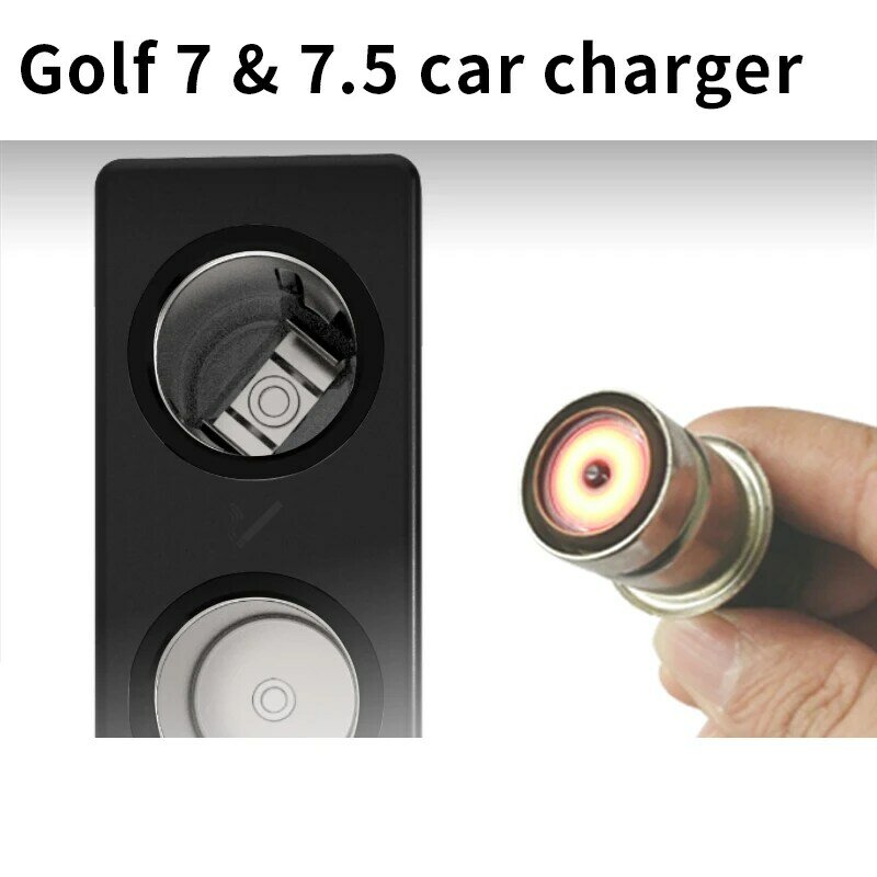 Cigarette lighter modified car charger dual usb socket multi-use charger car one for two dedicated to Volkswagen Golf6 and Golf7