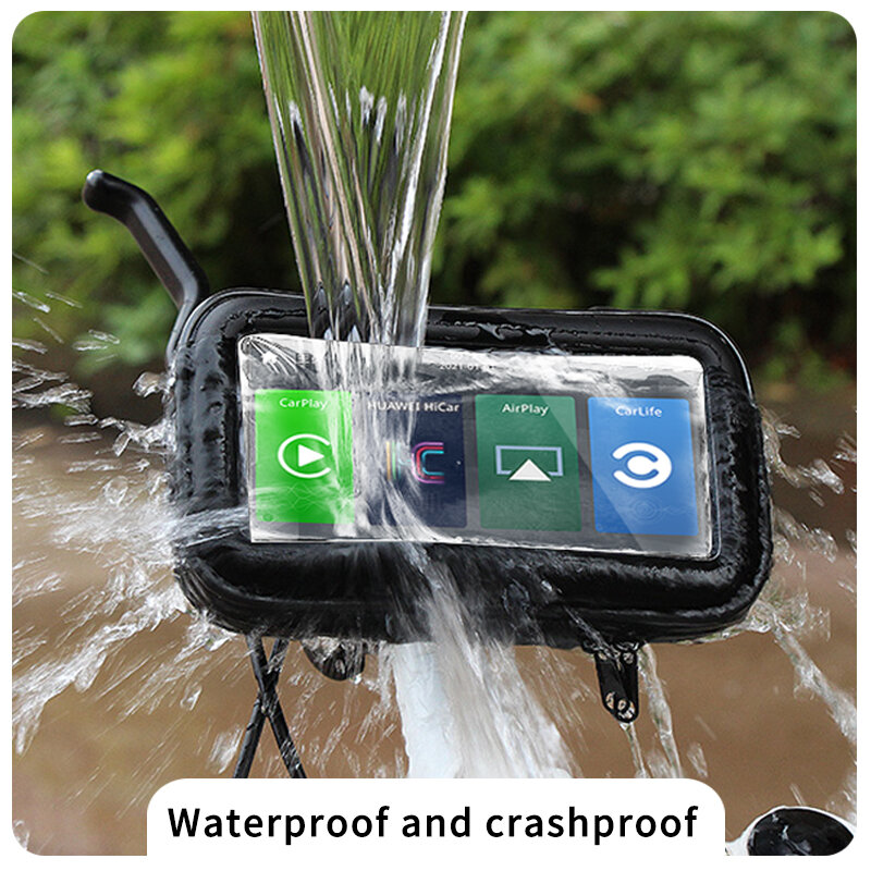 Wireless Portable CarPlay Android Auto Bicycle Motorcycle Cycling AutoLink Waterproof Multimedia Google Navi HD1080 Linux Player