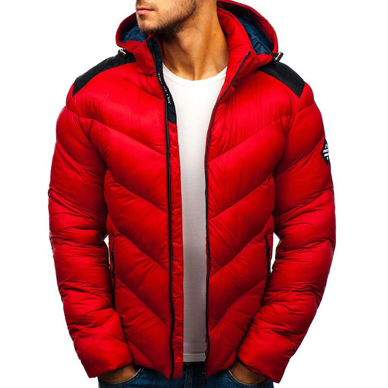 Зимняя мужская куртка 2021, модная мужская теплая парка с капюшоном, куртка, мужские однотонные толстые куртки и пальто, мужские зимние парки ...
