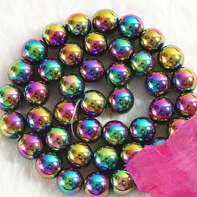 3 Colors 4 6 8 10 12mm Natural Stone Hematite Japser Magnetic Round Loose Bead Ball Elegant Jewelry Making Finding 15inch B179