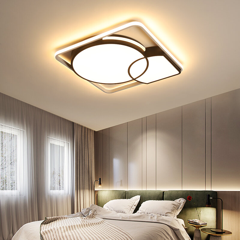 Ultra-fino quadrado conduziu a lâmpada do teto de iluminação da lâmpada do teto para o quarto sala de estar banheiro corredor moderna lâmpada do teto