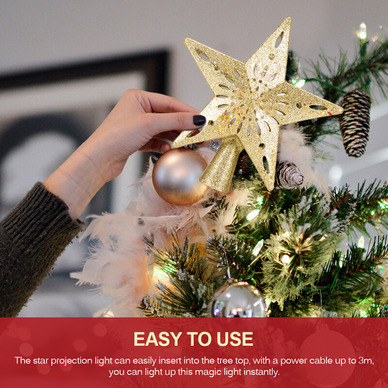 أحدث عطلة حفلة عيد الميلاد شجرة LED ستار ضوء المرحلة الدورية ندفة الثلج جهاز عرض ليزر مصباح الجنية شجرة عيد الميلاد الحلي