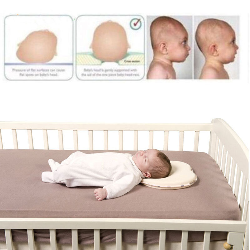 0-18 أشهر الوليد النوم التصميم وسادة شكل قلب الطفل رئيس حماية مخدة ناعمة الرعاية البلاستيك شكل وسادة الذاكرة حصيرة