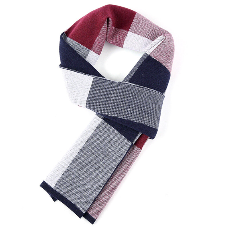 2021カジュアルクールな冬のスカーフ男性スカーフ暖かいneckercheifビジネスチェック柄kintスカーフ男性綿ラップ男性sjaalスカーフ