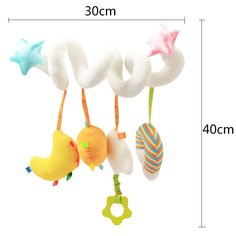 Cochecito de bebé de juguete con forma de fruta, cama móvil, cuna, coche colgante, muñeco de peluche en espiral, mordedor, sonajeros de desarrollo