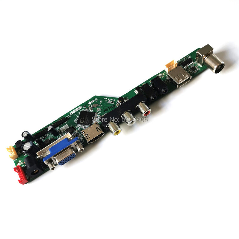 Placa controladora LVDS de 20 pines, VGA + AV + USB 4-CCFL para LTM15C458/QD15XL16/HSD150MX13/HSD150MX19, kit de monitor LCD de 1024x768