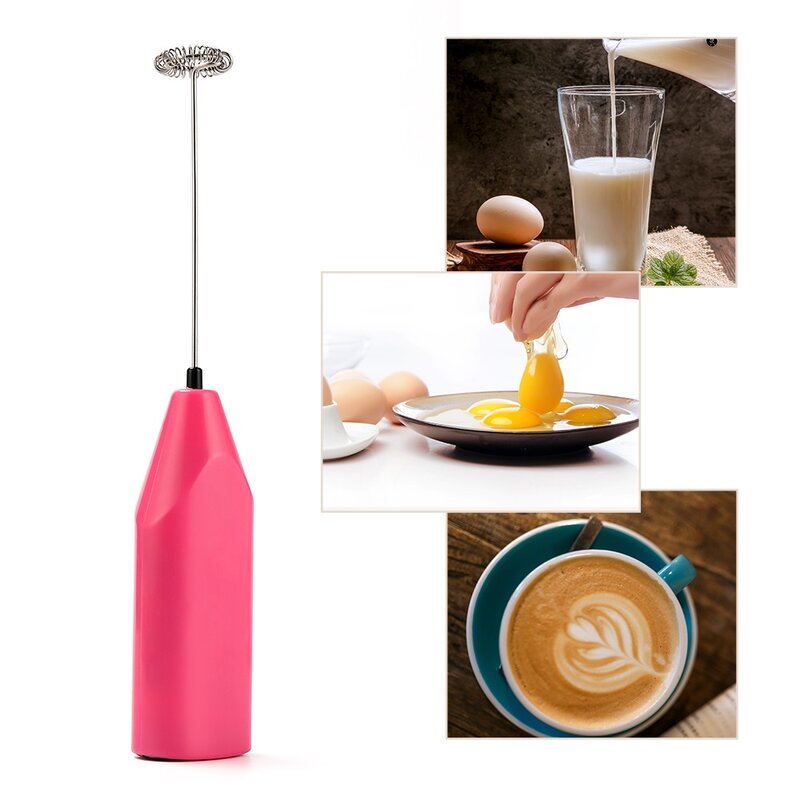 Espumador de leche eléctrico de mano, máquina de café de espuma automática, batidor de huevos, Espumador de leche y capuchino, herramienta portátil de cocina, batidor de café