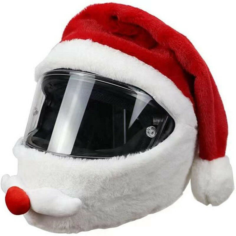오토바이 재미 있은 Heeds 전체 헬멧 장식 용품에 대 한 미친 케이스 충돌 헬멧 모자 크리스마스 모자 선물 커버 크리스마스 모자