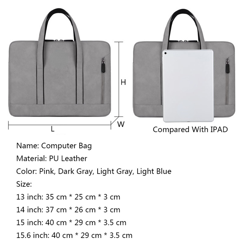 노트북 가방 케이스 여성 서류 가방 핸드백 지퍼 컴퓨터 슬리브 케이스 13.3 14 15 15.6 인치 노트북 PC 태블릿