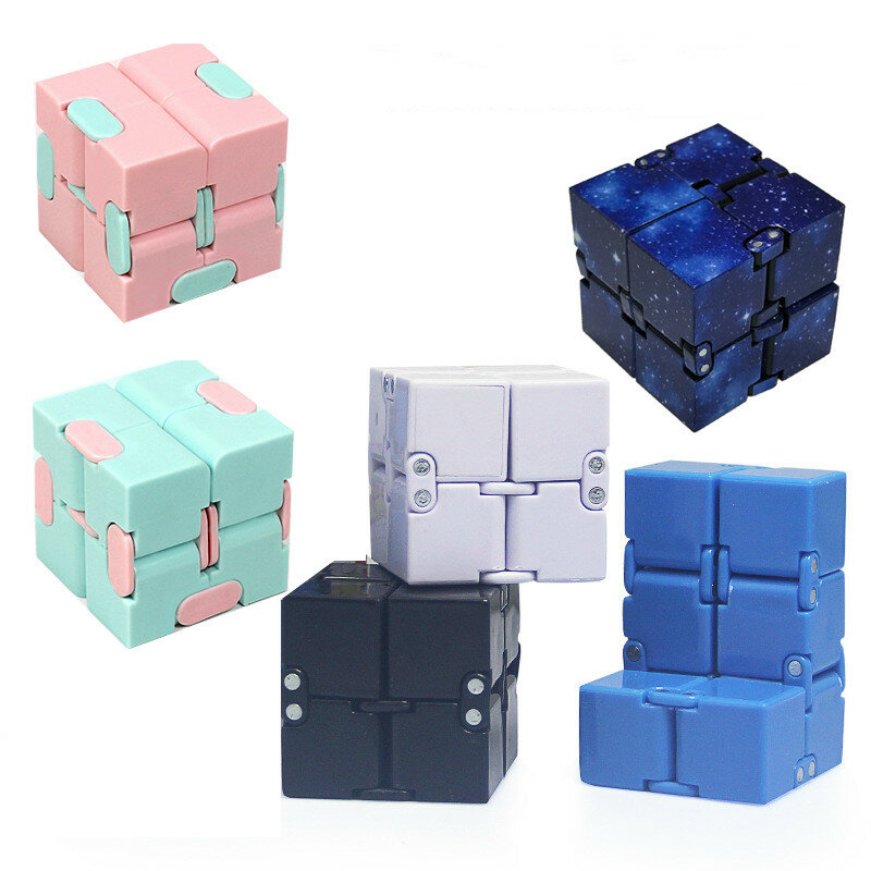 1Pcs Children Adult Decompression Toy Infinity Magic Cube Puzzle Toys Relieve Stress Funny Hand Game Four Corner Maze Toys ABS