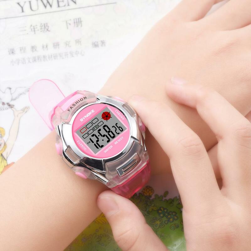 Synoke Kinderen Digitale Horloges Led Alarm Waterdichte Sport Horloge Voor Jongens Meisjes Casual Horloges Kids Geschenken Student Klok