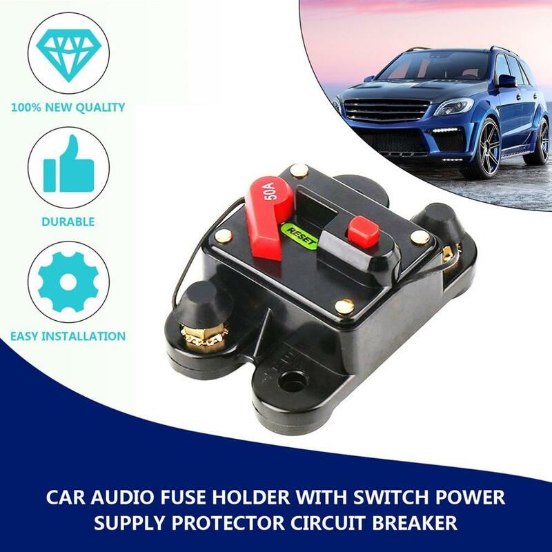 50A 60A 80A 100A 125A 150A 200A Optional Car Audio Amplifier Inline Circuit Breaker Fuse Waterproof For 12V Protection Hot Sale