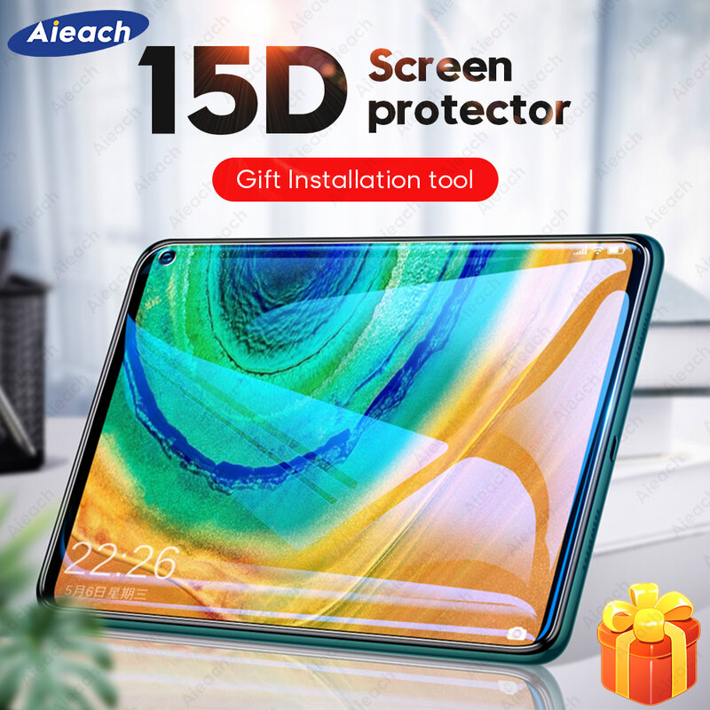 15D Curved Protective Glass Film For Huawei MatePad Pro 5G 10.8 Screen Protector For Huawei MatePad 10.4 T8 8.0 Tempered Glass