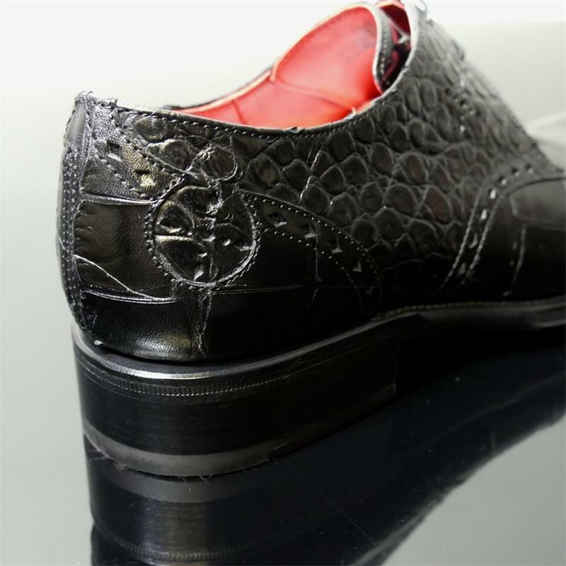 남자 패션 캐주얼 비즈니스 공식적인 드레스 신발 손수 솔리드 컬러 PU 클래식 악어 패턴 레이스 업 옥스포드 신발 3KC471