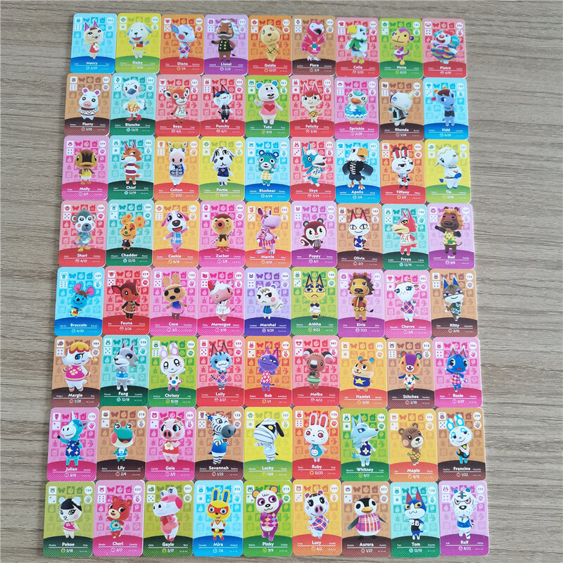 72 stücke Animal Crossing MiNi Karte Für NS Schalter 3DS Spiel Marschall NFC Ntag215 Karten für Schalter/Schalter Lite/Wii U 31mm x 21mm
