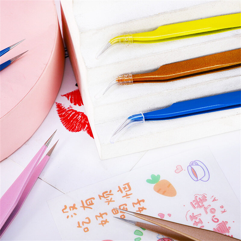 Macaron Farbe Pinzette für Washi Band Aufkleber, Masking klebeband Werkzeug Pinzette Edelstahl Einfache Praktische Aufkleber Cutter