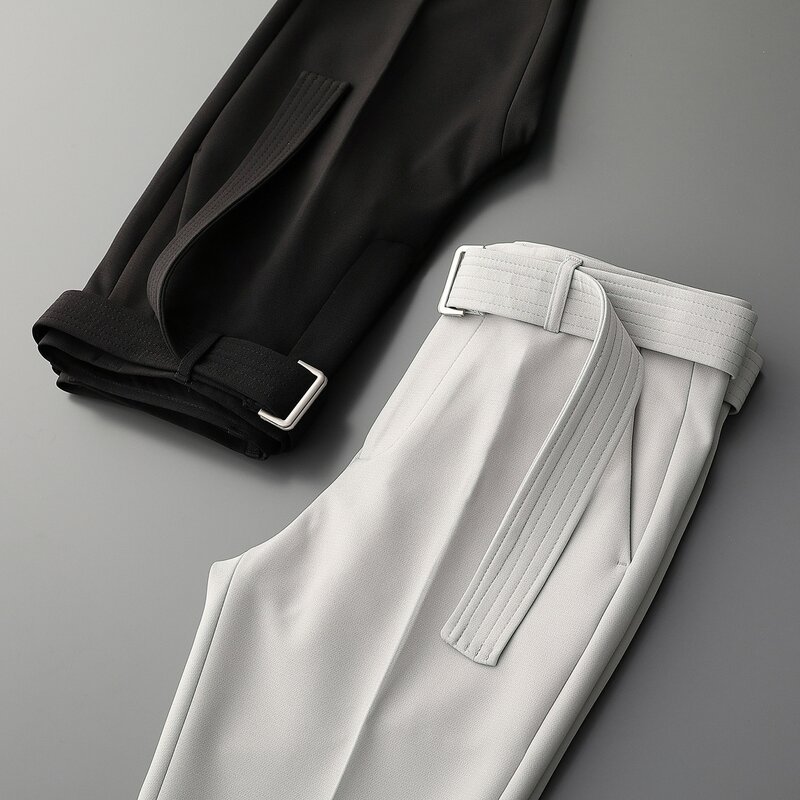 Брюки-султанки мужские в японском стиле, модные брюки-султанки, брюки-карандаш, повседневные штаны, стиль смарт-кэжуал