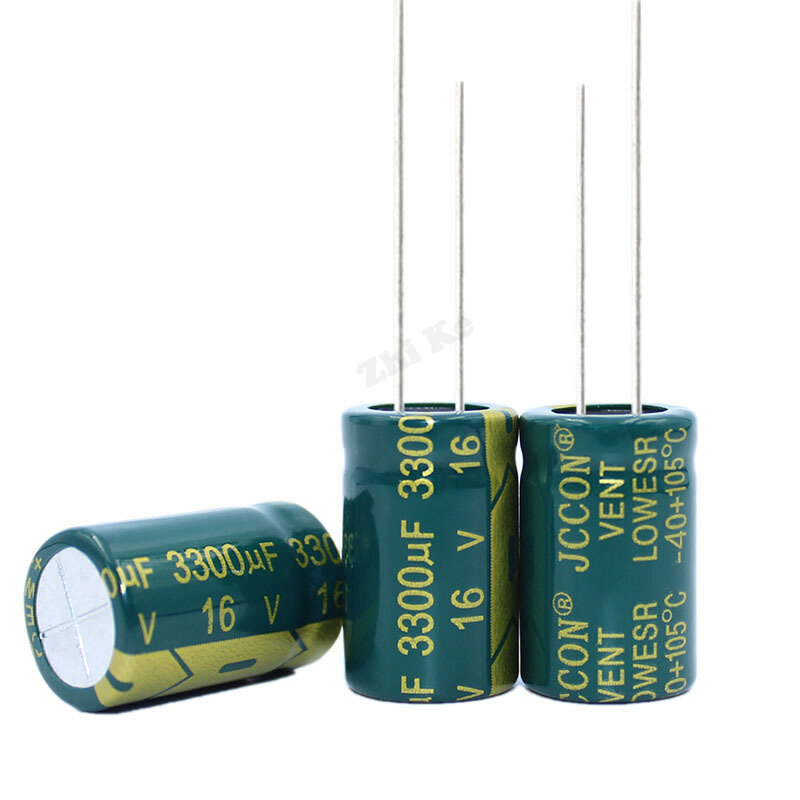 10 шт. 16 В 3300 мкФ 13*21 мм низкий ЭПС алюминиевый электролитический конденсатор 3300 мкФ 16 в электрические конденсаторы высокая частота 20%