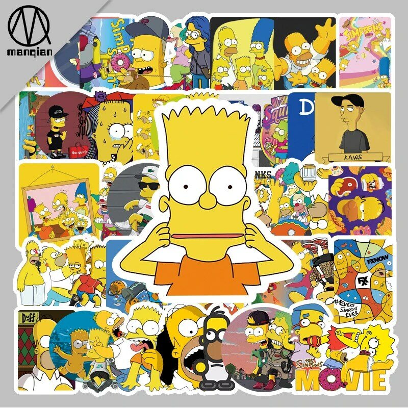 10/30/50 Pcs The Simpsons Anime Graffiti Sticker adesivi impermeabili etichette per Laptop chitarra bicicletta telefono decalcomania giocattoli per bambini