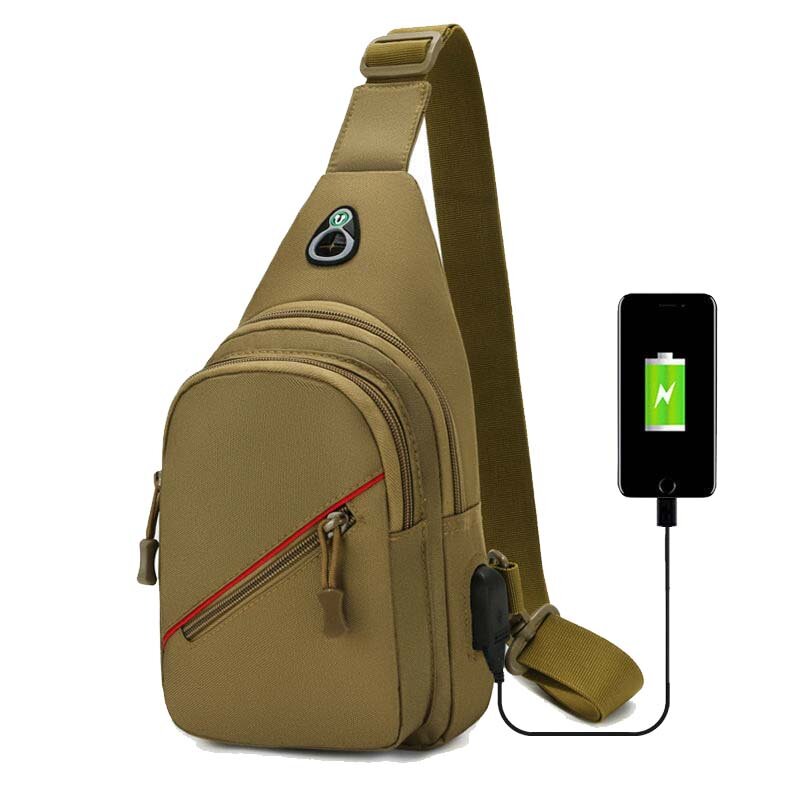 Bolso de hombro antirrobo para hombre, bandoleras con carga por USB de pecho informal de alta calidad, bolsa de viaje, 2020