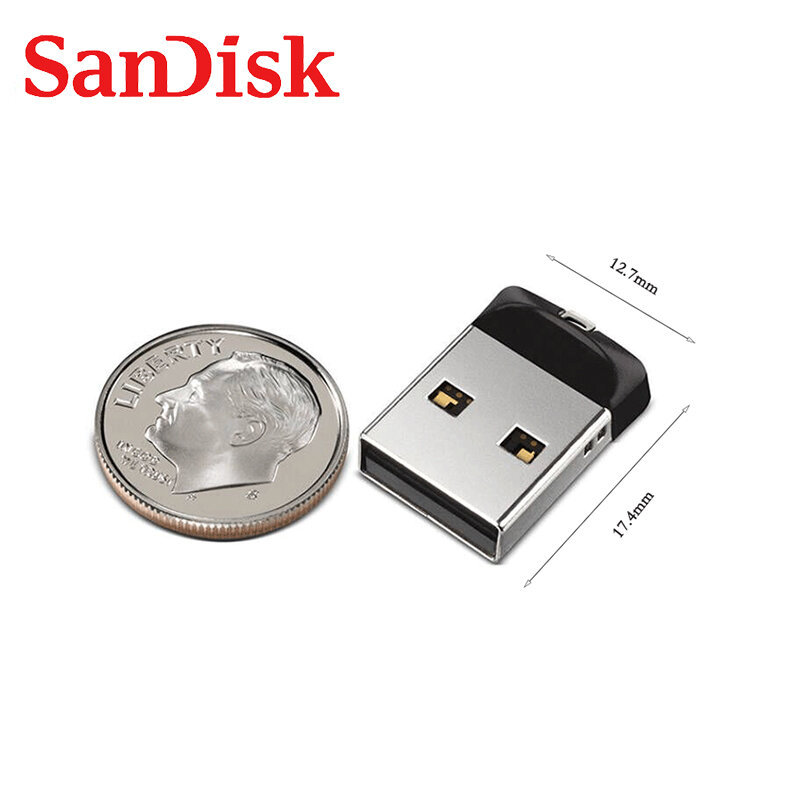 SDCZ33 100% Originale SanDisk USB 2.0 Pendrive 64GB 32GB 16GB 8GB Mini USB Flash Drive Pen drive del Bastone U Disk USB Key Per PC