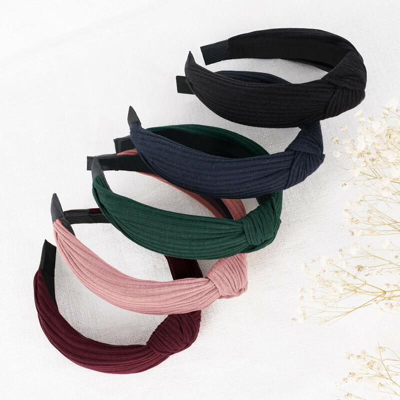 6/9PCS Knot Headbands for Women Solid Hair Bands Hair Accessories for Girls Fashion Headwear Hair Bows Band Lady Fashion Gifts