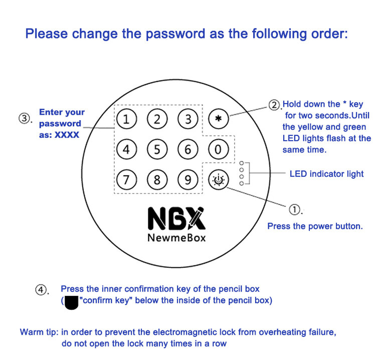 NBX newmebox-مقلمة مدرسية للبنات والأولاد ، مع آلة حاسبة دائرية ، متعددة الوظائف ، أنيقة ، بقفل كلمة مرور