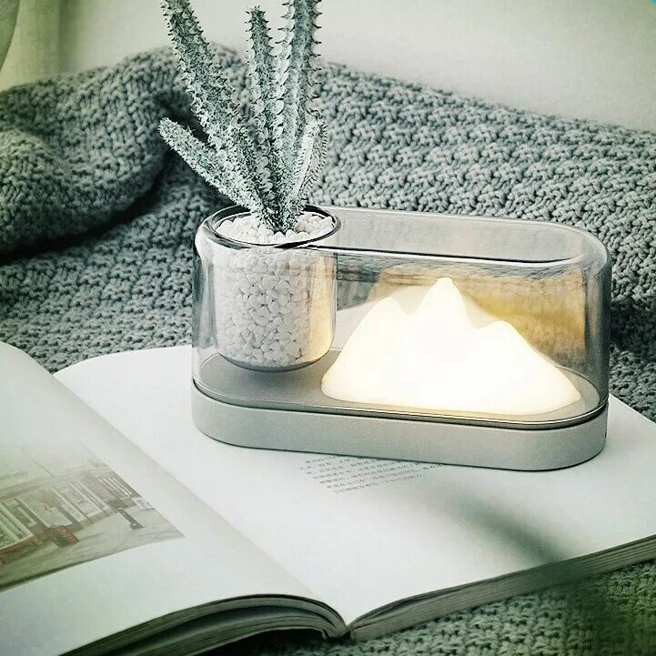 Thpensai Mountain led night light camera da letto, lampada da lettura da tavolo, lampada da comodino ricaricabile usb