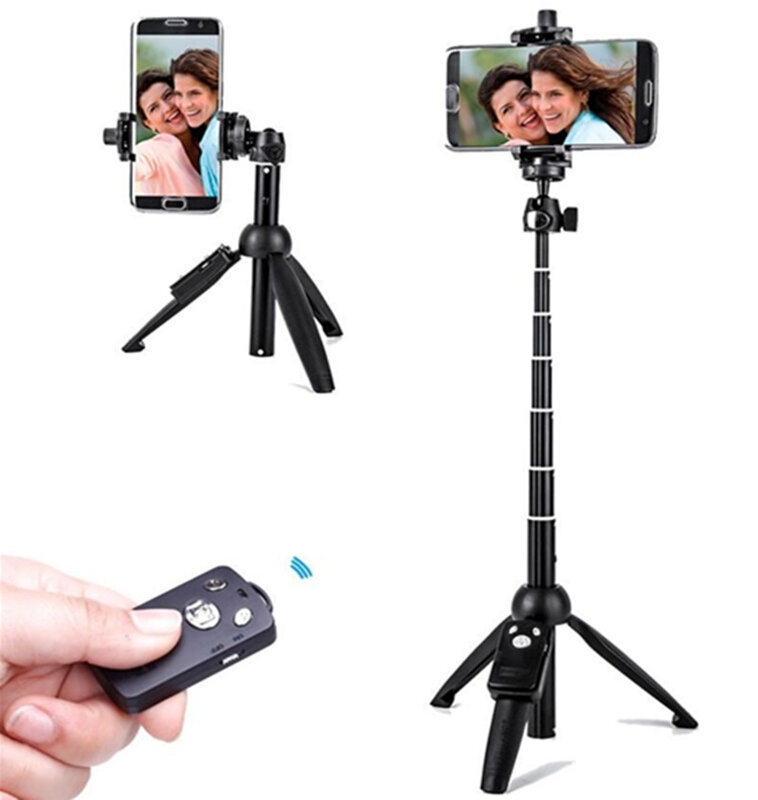 YUNTENG 9928 pieghevole Selfie Stick Wireless Bluetooth telecomando allungabile Selfie Stick monopiede treppiede supporto per telefono supporto
