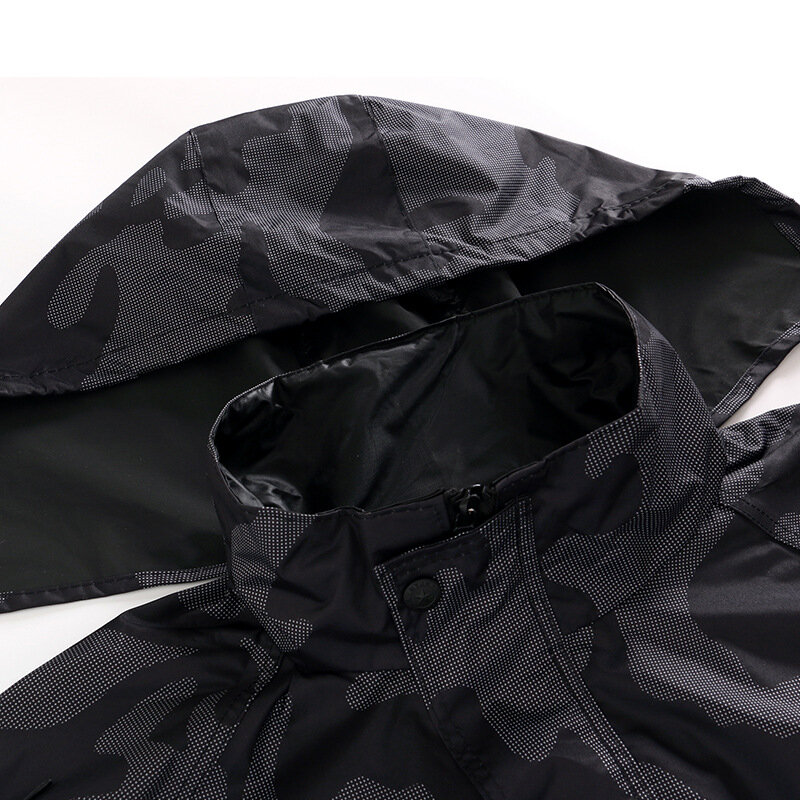 Jaqueta de chuva para motocicleta masculina, à prova d'água, para motocross, motocicleta, capa de chuva + calças
