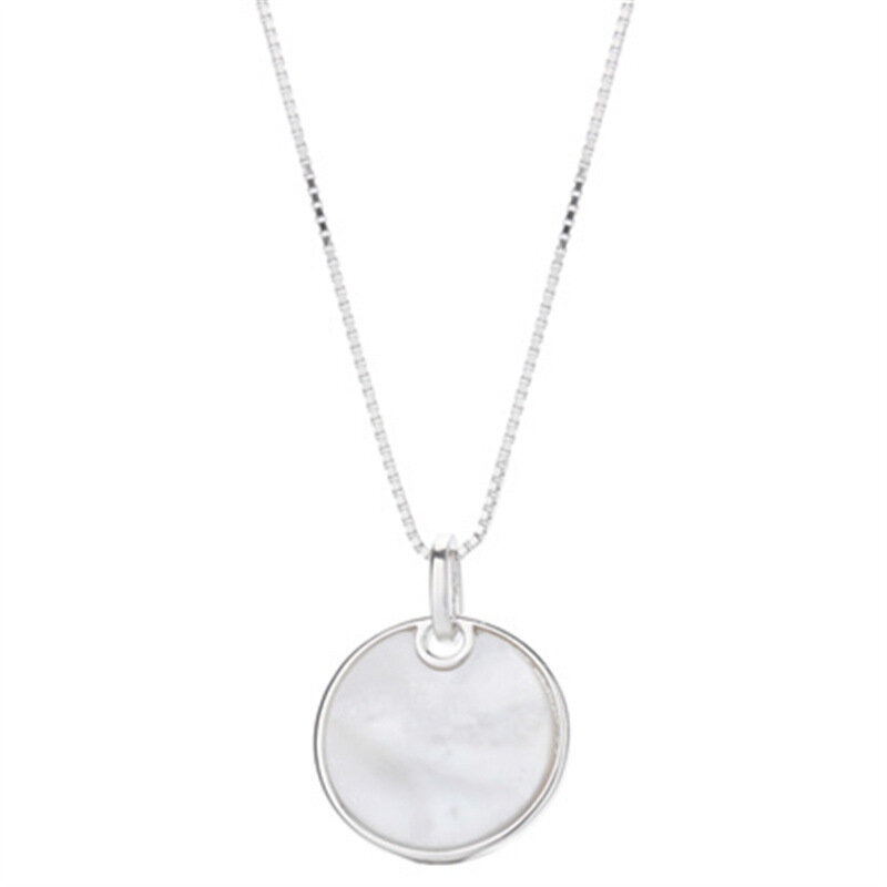 Sodrov-collar de plata de ley 925 para mujer, colgante redondo de concha de perla, joyería de plata 925 de alta calidad