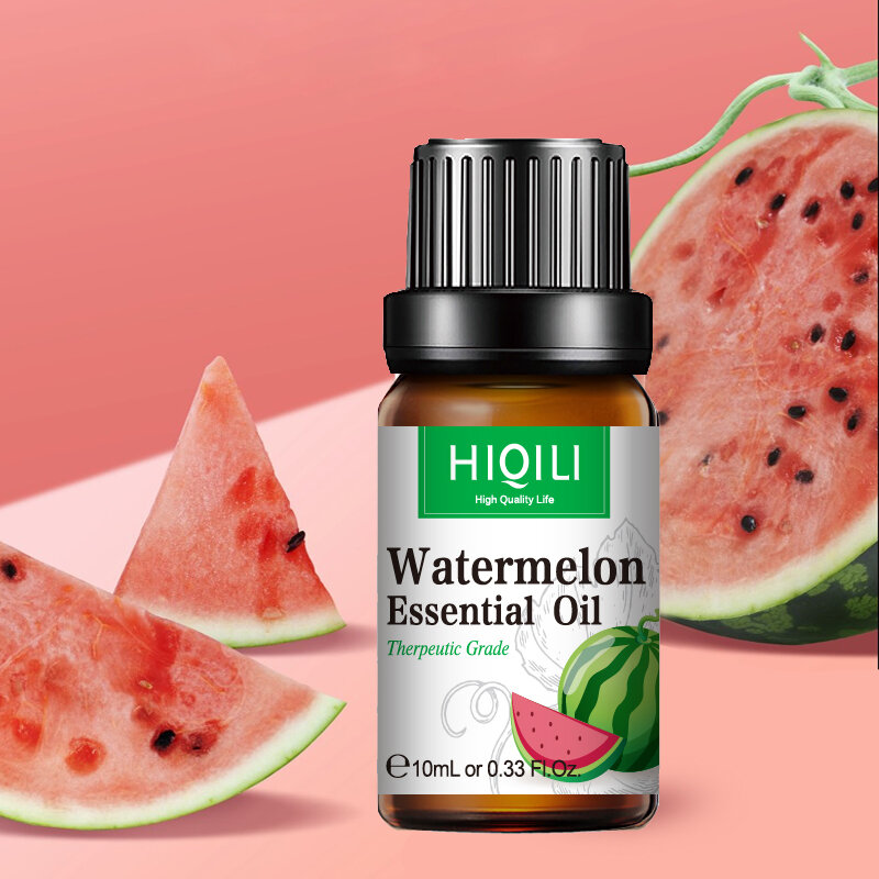 HIQILI Wassermelone Duft Öl 10ML Diffusor Aroma Ätherisches Öl Apple Leidenschaft Obst Kokos Mango Wassermelone Kirsche Zitrone Öl