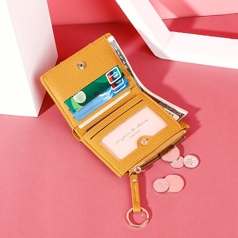 2021 carteira feminina pequena bonito carteira feminina curto couro do plutônio carteiras com zíper bolsas portefeuille bolsa feminina embreagem