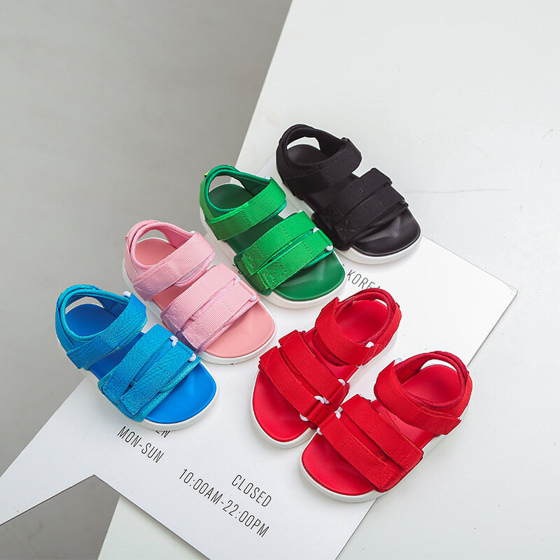 Sandálias confortáveis para bebês, novos sapatos de praia para meninos e meninas, sandálias casuais infantis da moda, sandálias esportivas, tamanhos 21-37, verão, 2021