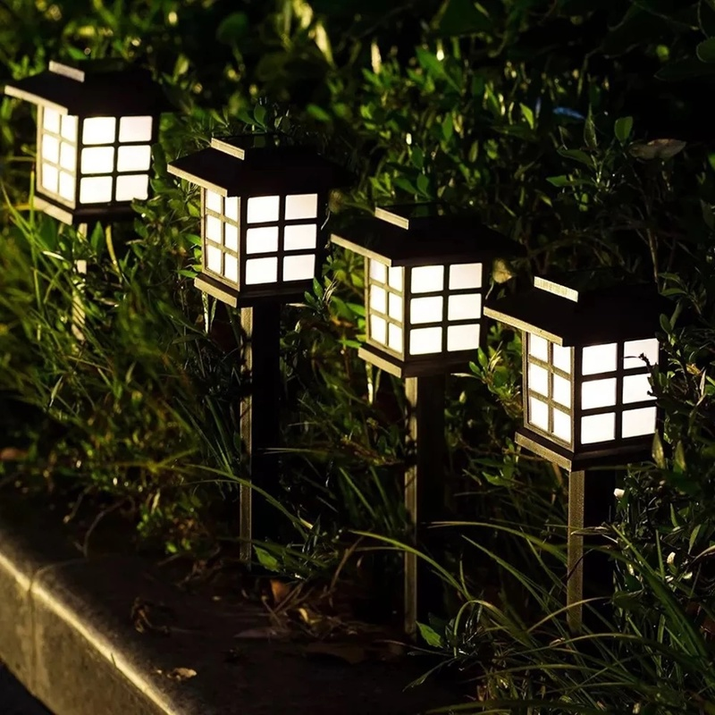 8 قطعة مصباح حديقة الشمسية فانوس مقاوم للماء المشهد الإضاءة ل مسار فناء ساحة الحديقة الديكور في الهواء الطلق مصباح تعمل بالطاقة الشمسية