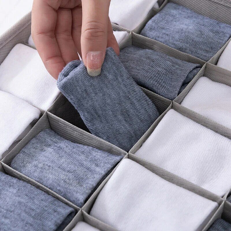 Underwear Storage Box Socks Bra Underpants Foldable Drawer Closet Organizers With Divider Household Clothes Storage Tools