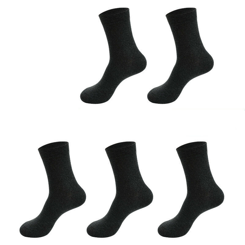 Calcetines cortos de algodón para hombre, medias clásicas de retales, malla transpirable, negocios, otoño y verano, EU 39-45, 5 pares