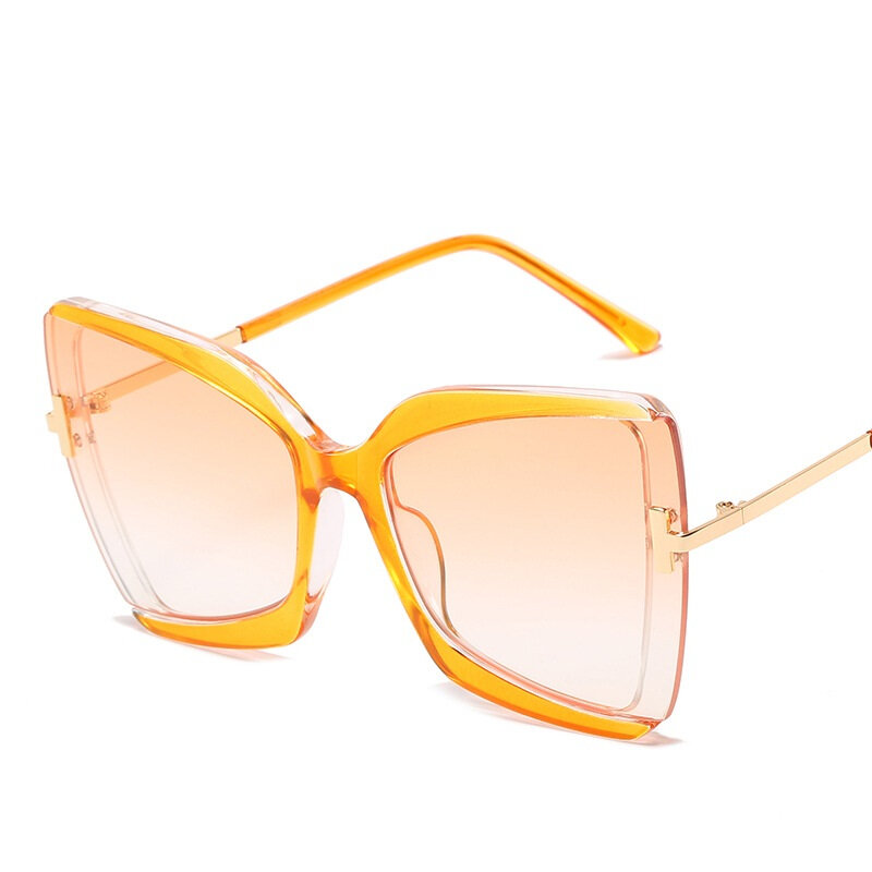 LONSY Vintage Oversize Quadrat Rechteck Sonnenbrille Frauen Luxus Marke Design Retro Sonnenbrille Weiblichen Gafas Oculos De Sol