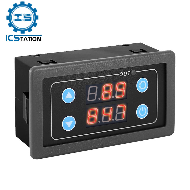 AC 110V 220V 10A Digital relé de retardo de tiempo de doble LED pantalla ciclo interruptor de Control del temporizador ajustable momento relé de retardo interruptor