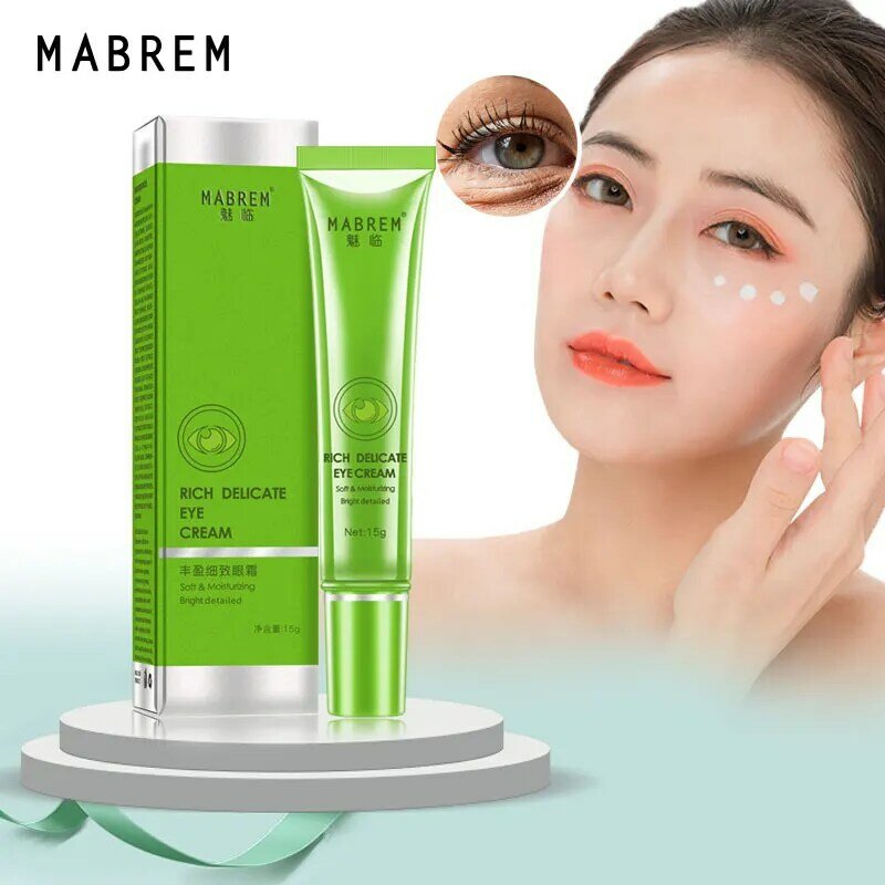 MABREM-Crema de ojos antiedad, hidratante antiarrugas suave contra la hinchazón, blanqueamiento, elimina las ojeras, bolsa para el cuidado de la piel de los ojos
