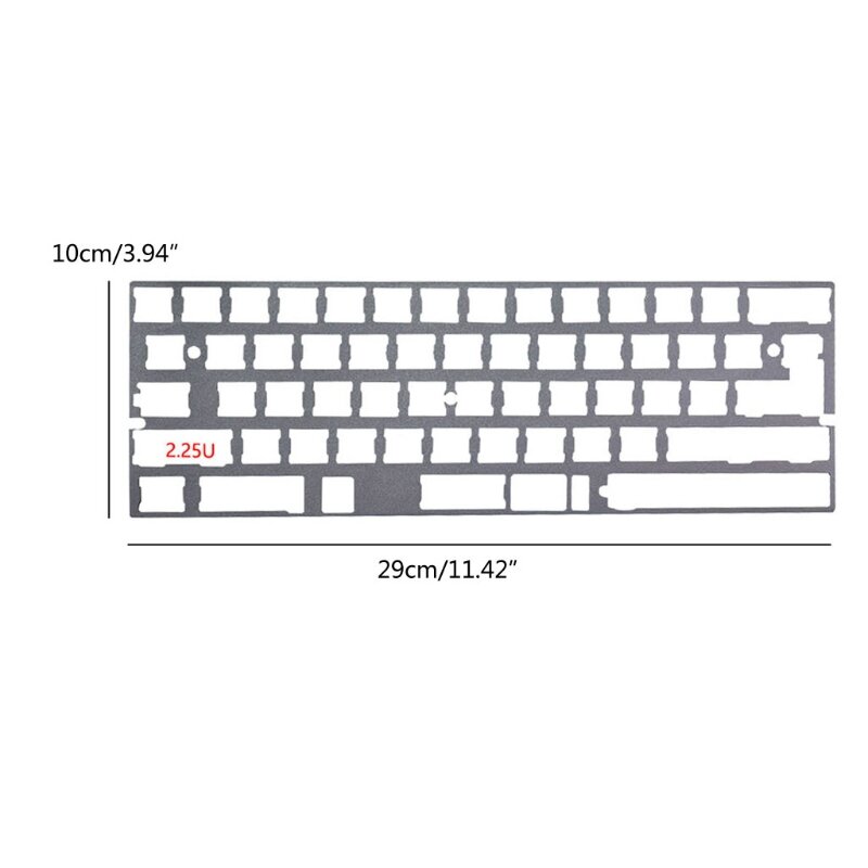 2,25 U Alu Platte 60% DZ60 GH60 Platte für DIY Mechanische Tastatur Edelstahl Drop verschiffen